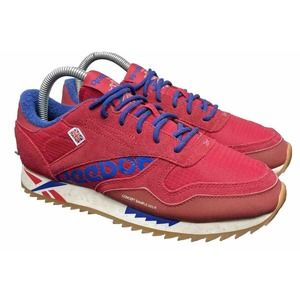 Reebok Classic Icon Suede Leather Ripple Red Blue DV7196 Womens 7 Shoes New